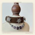 Stella Polaris Starburst Crystal Dog Collar - Amethyst Mix