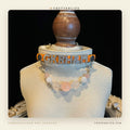 Mon Amour Personalized Rhinestone Name Dog Collar - Cream Rose Quartz