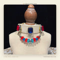 Ruby Sky Red & Blue Crystal Dog Collar