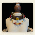 Grand Duchess Emerald-Cut Crystal Dog Collar - Ruby & Honey Citrine