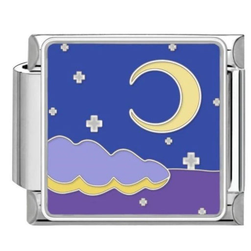 Custom Ocean & Moon Italian Charm Bracelet | Y2K Stainless Steel Charms