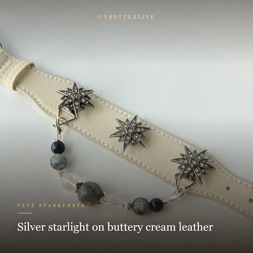 Stella Polaris Starburst Crystal Dog Collar - Sapphire Night Mix