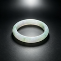 Floating Flower Jadeite Bangle 52.8mm | Icy Moss Type A