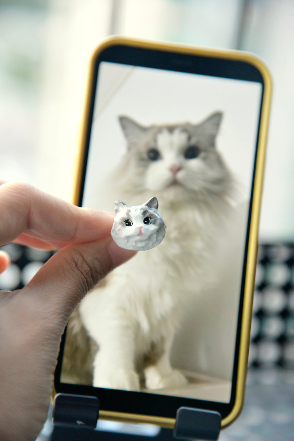 Custom Pet Portrait Ring | Personalized Hand-Painted Dog & Cat Ring | Unique Jewelry Gift for Pet Lovers | Memorial Keepsake Accessory