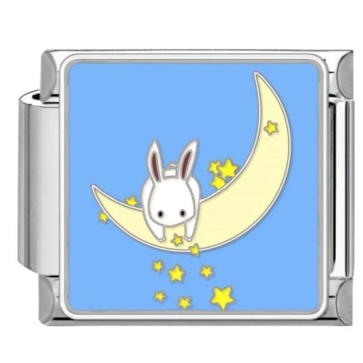 Custom Ocean & Moon Italian Charm Bracelet | Y2K Stainless Steel Charms