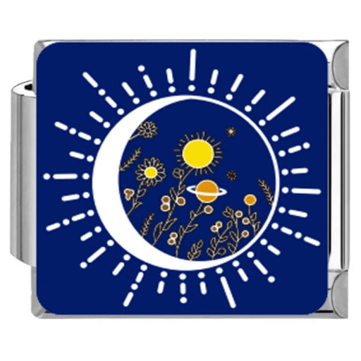 Custom Ocean & Moon Italian Charm Bracelet | Y2K Stainless Steel Charms