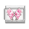Pink Butterfly Italian Charm | Cute Y2K Bracelet Link