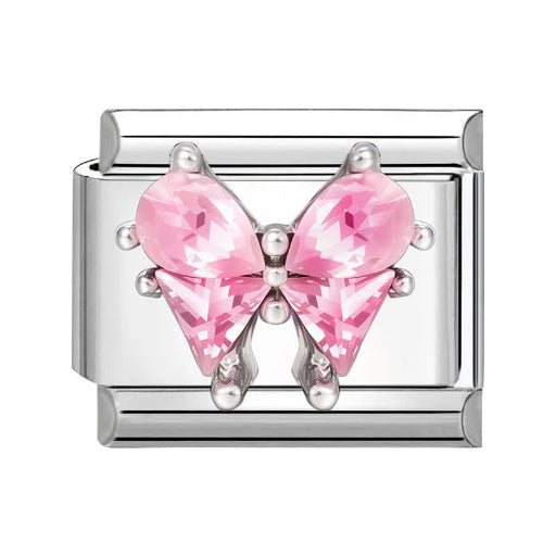Pink Butterfly Italian Charm | Cute Y2K Bracelet Link